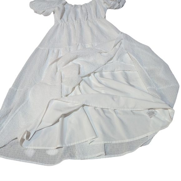 ASTR the label Tiered Puff Sleeve Midi Dress Small Bridal Bachelorette Classic - Picture 7 of 10